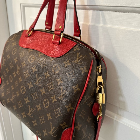Louis Vuitton Monogram Canvas and Red Leather Bag - Picture 8 of 8